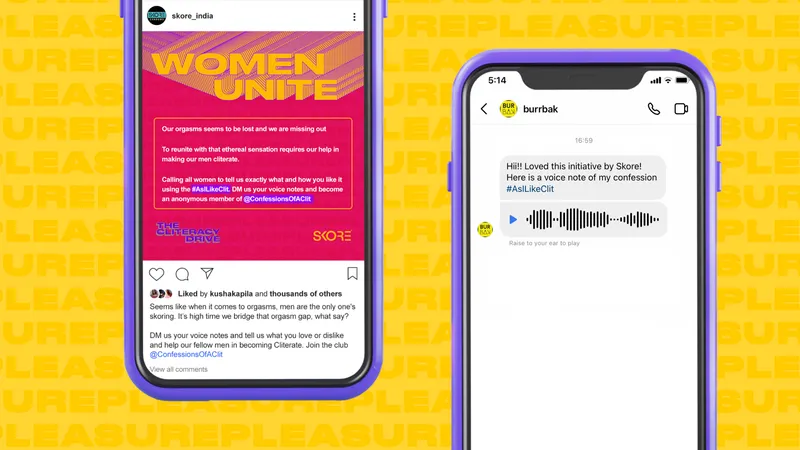 Women Unite campaign post displayed beside an Instagram phone mockup