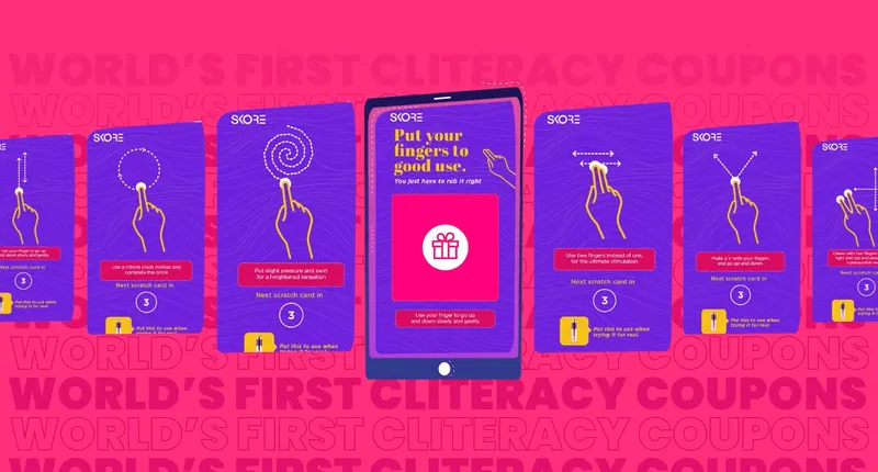 Campaign board showing the mobile scratch-coupon sequence