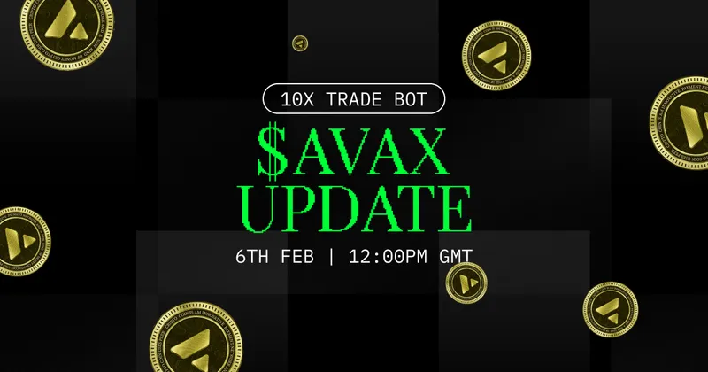 Avalanche market-update campaign graphic with price information and token symbols