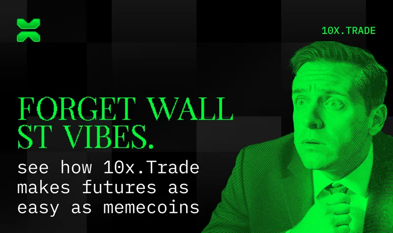 Campaign graphic introducing Telegram-based futures trading